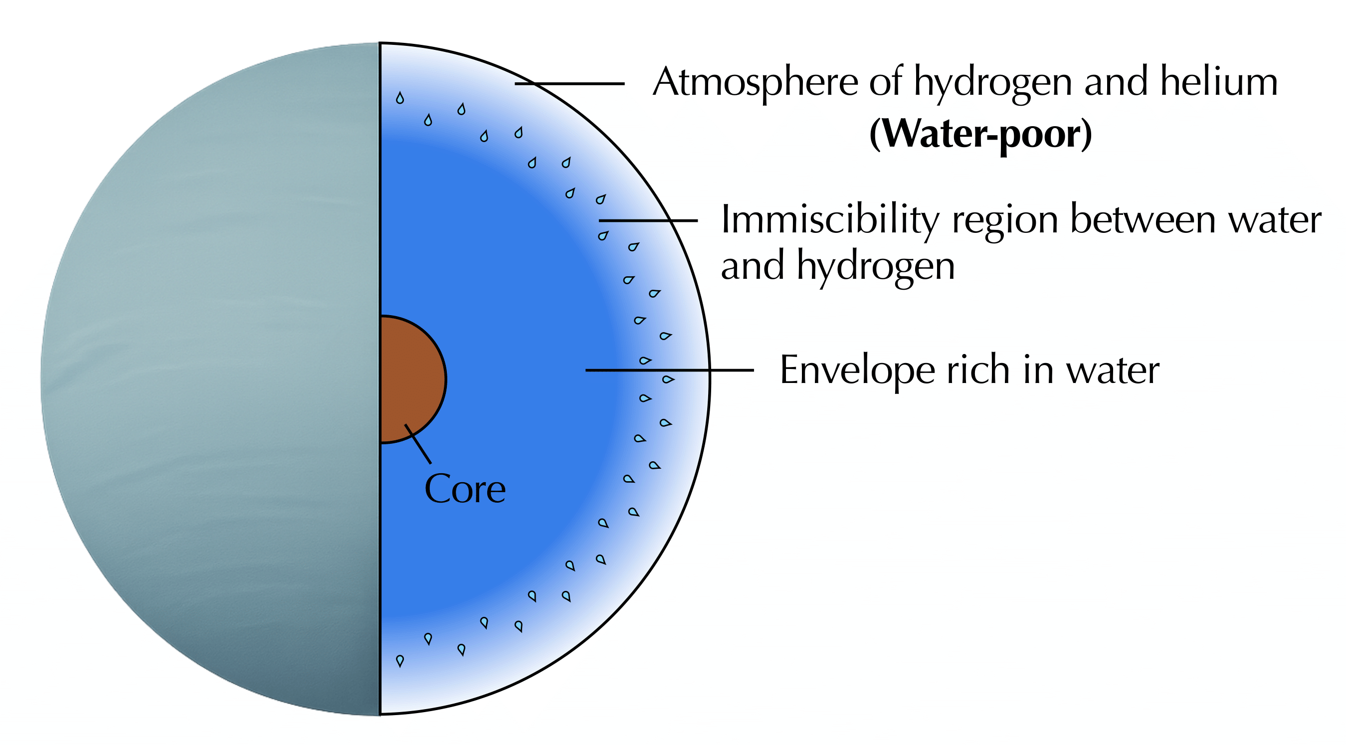 Hydrogen-water demixing in sub-Neptunes